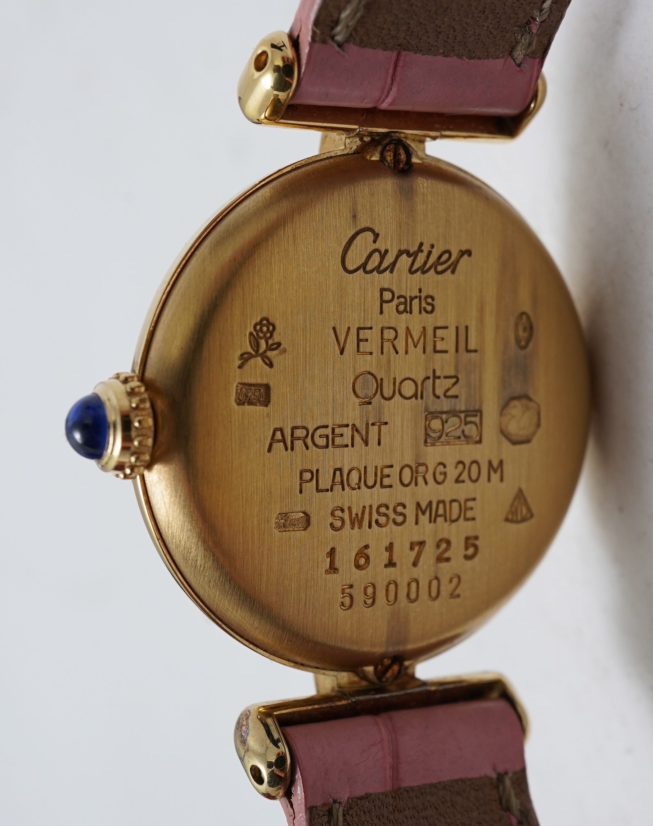 Cartier, a lady's silver gilt 'Must de Cartier Colisée' wristwatch, ref. 590002